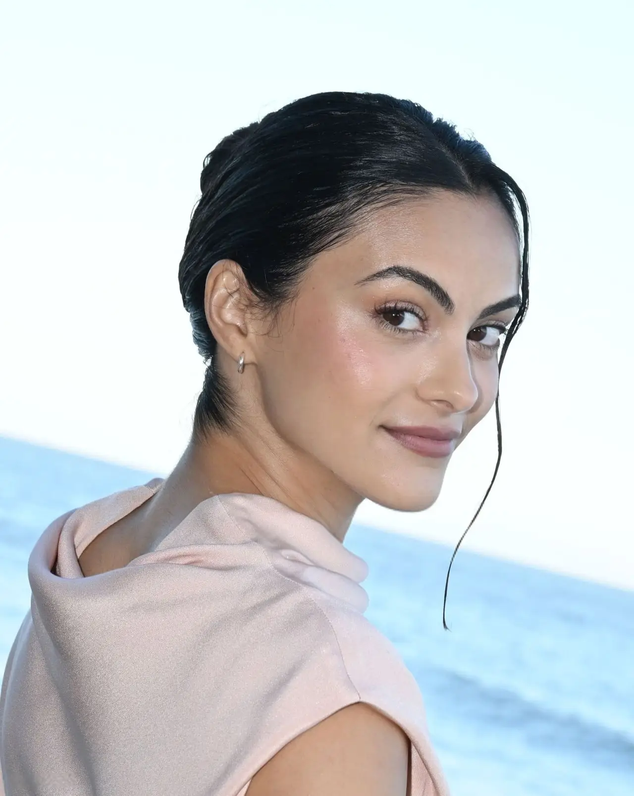 camila mendes photos at giorgio armani mare 2024 collection pop up